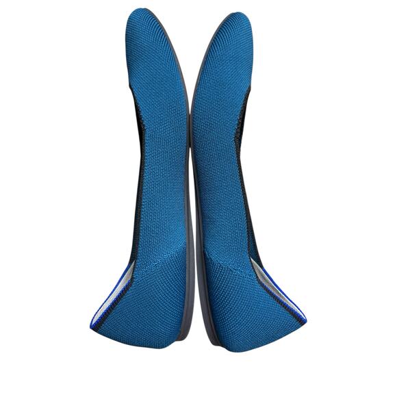Rothy’s The Square Flat Pacific Blue Knit Shoes Size 10 Washable Eco Sustainable - Picture 6 of 8
